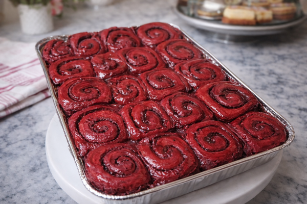 Red Velvet Sticky Buns